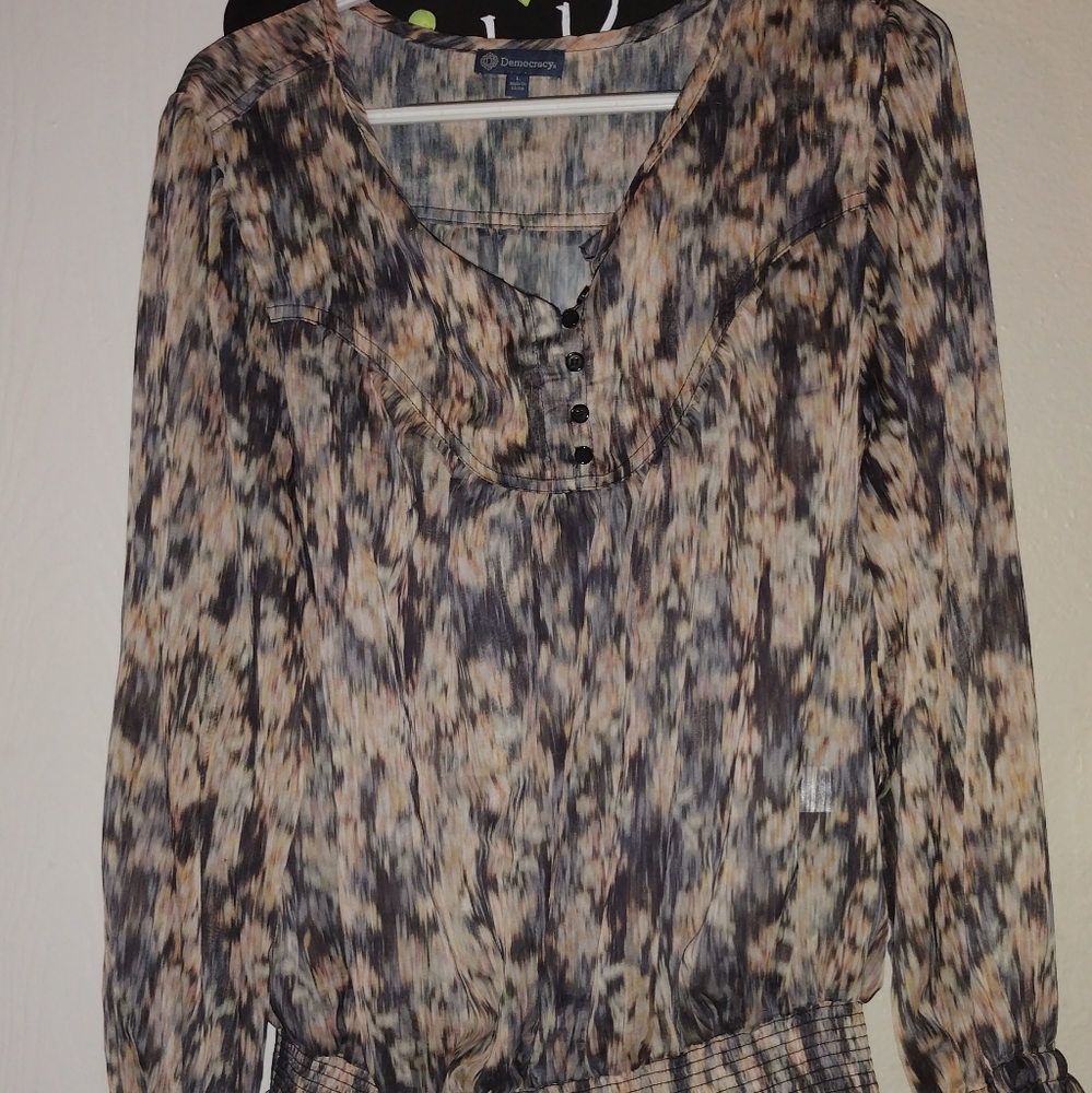 Democracy Floral Shirt Size Large